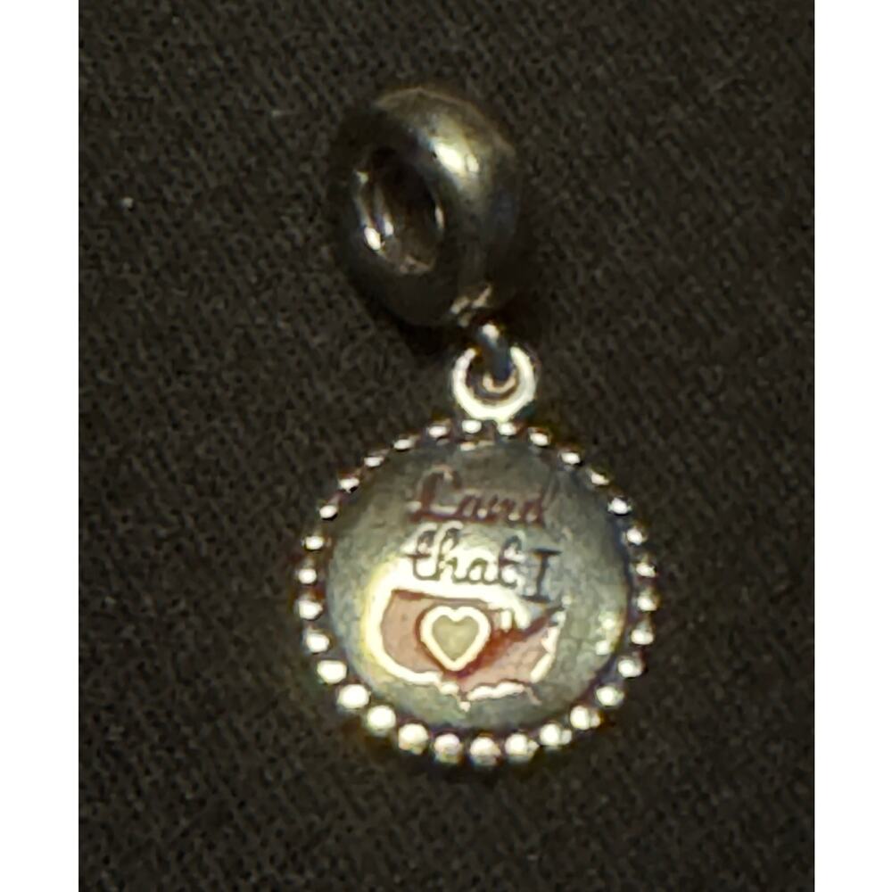 925 Sterling Silver Pandora "Land That I Love" Charm - Picture 2 of 4
